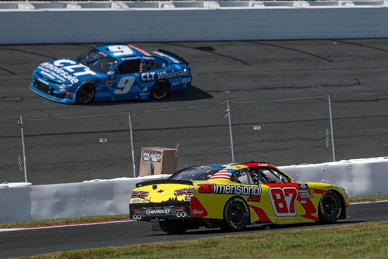 Connor Mosack and Austin Green drive at Charlotte Roval.