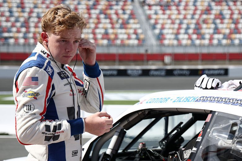 Connor Zilisch looks on at Charlotte Roval.