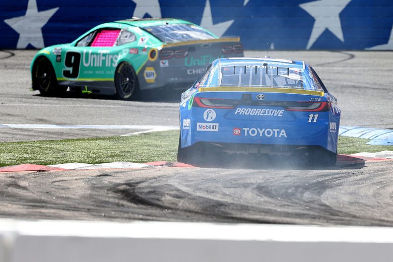 Denny Hamlin drives at Charlotte Roval.