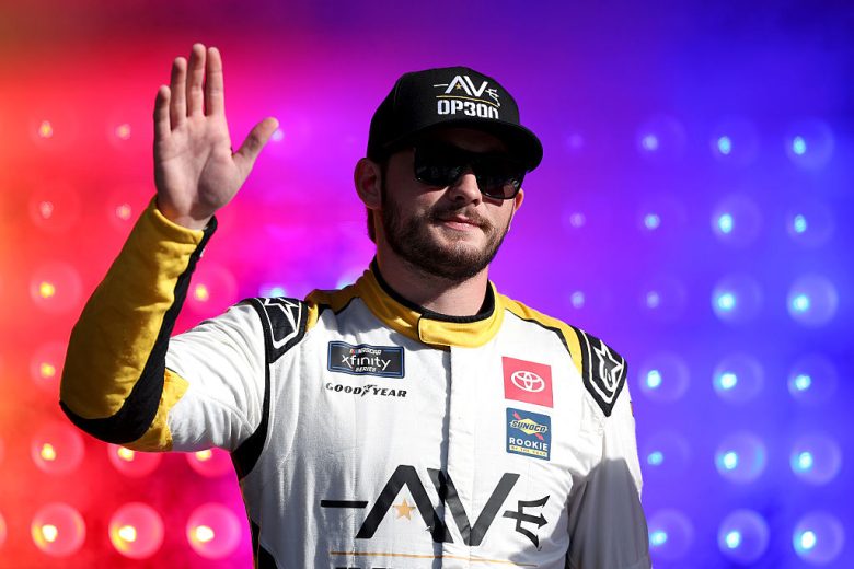 Taylor Gray waves to fans at Charlotte Roval.