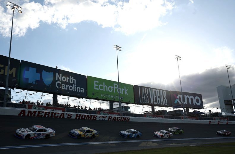 A general view of racing at Charlotte Roval.