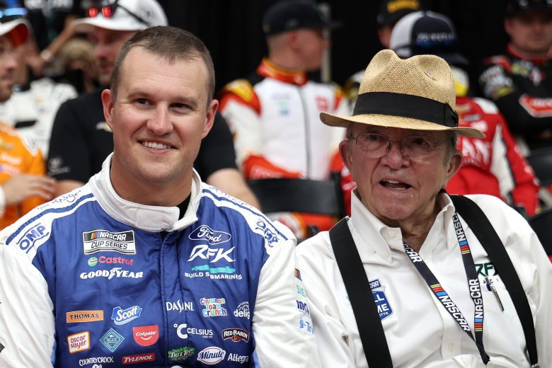 Ryan Preece sits next to Jack Roush.