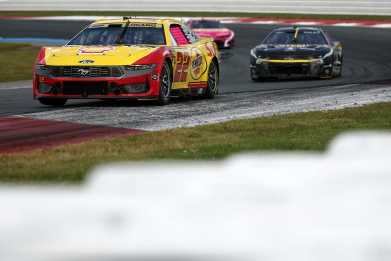 Joey Logano drives.