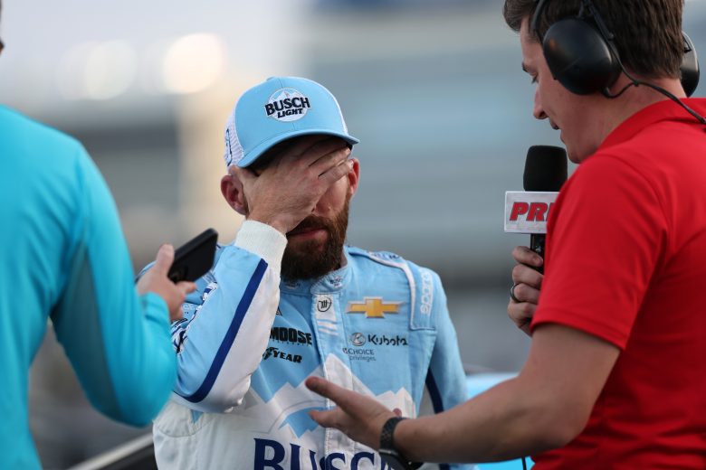 Ross Chastain gives interviews.