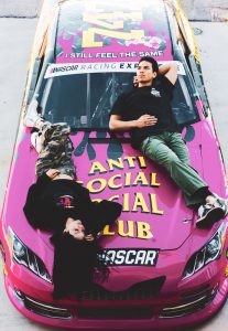 Anti Social Social Club apparel and paint scheme for NASCAR