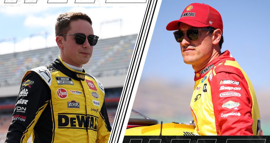 Graphic if Christopher Bell and Joey Logano.