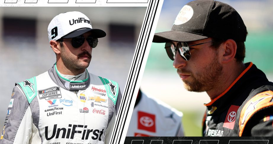Graphic of Chase Elliott and Chase Briscoe.