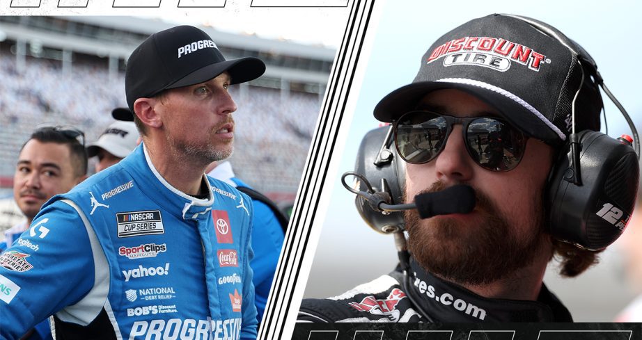 Graphic of Denny Hamlin and Ryan Blaney