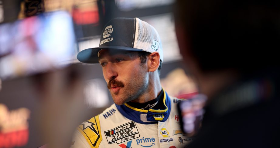 chase elliott is interviewed saturday at las vegas