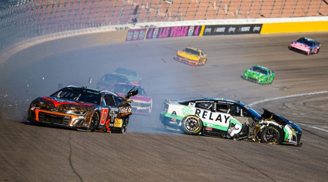 Featured image for Byron crashes into Ty Dillon late in Las Vegas Round of 8 race