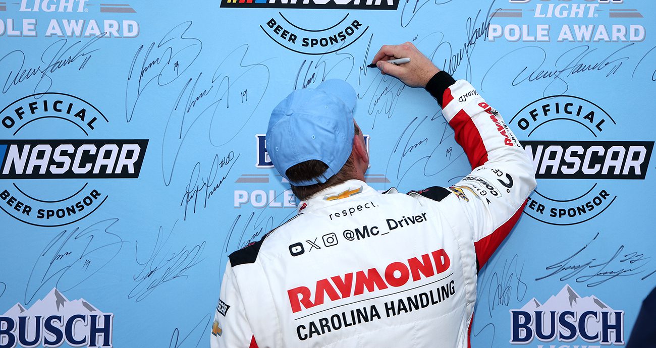 michael mcdowell wins the nascar cup series pole at talladega