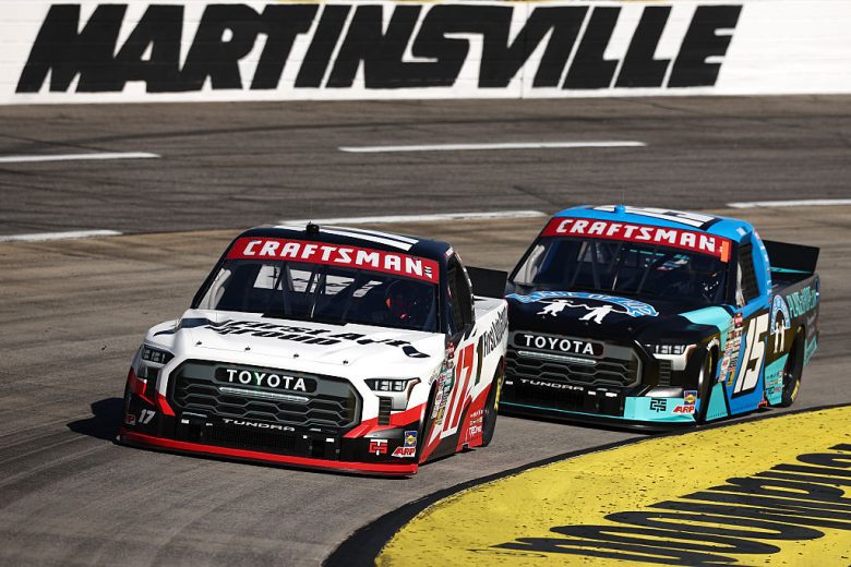 Gio Ruggiero and Tanner Gray drive at Martinsville.
