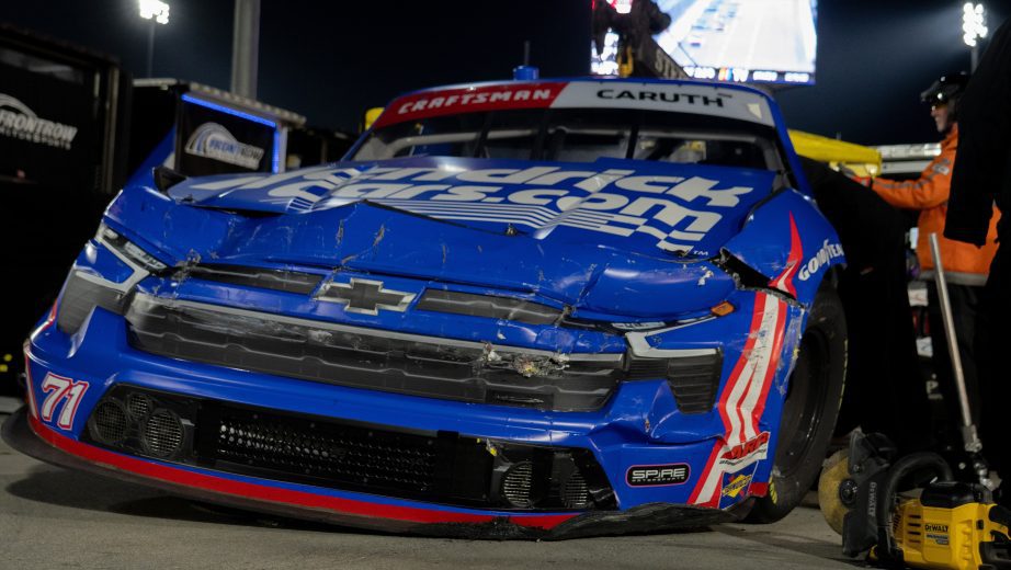 Rajah Caruth's damaged truck at Martinsville.