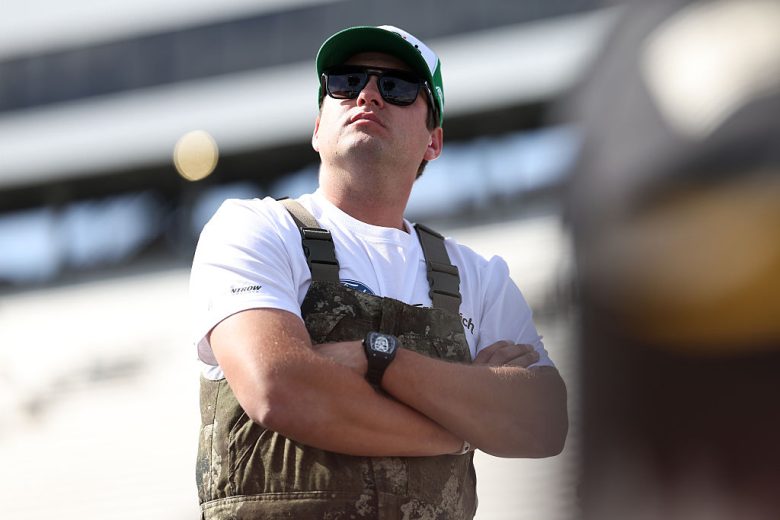 Noah Gragson looks on at Martinsville.