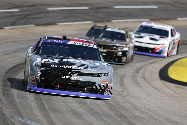 Justin Allgaier, Nick Sanchez and Connor Zilisch drive at Martinsville.