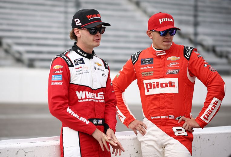 Jesse Love and Sammy Smith look on at Martinsville.