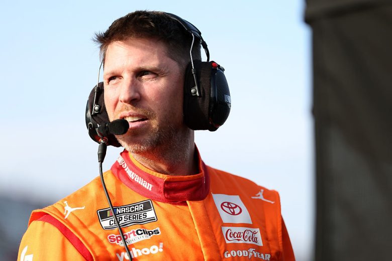 Denny Hamlin looks on at Martinsville.