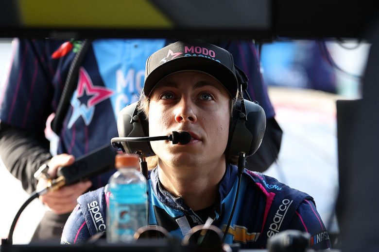 Carson Hocevar looks on at Martinsville.