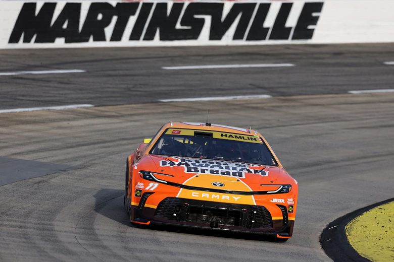 Denny Hamlin drives at Martinsville.