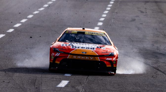 Featured Image for JGR Toyotas of Briscoe, Hamlin out at Martinsville with engine issues