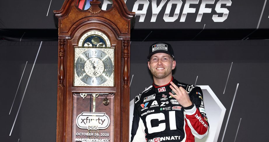 byron with martinsville clock