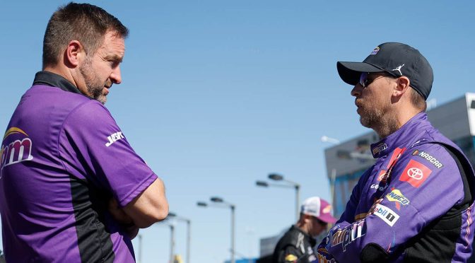 Featured image for From career crossroads to title shot with Hamlin, Gayle savors his JGR journey