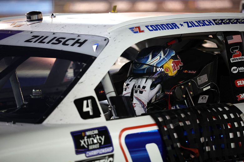 Connor Zilisch sits in his car at Phoenix.