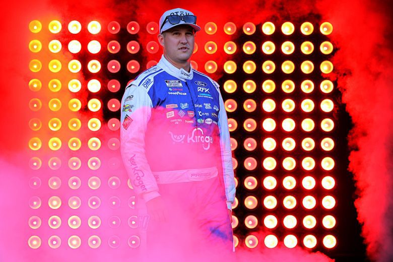 Ryan Preece walks across the stage.