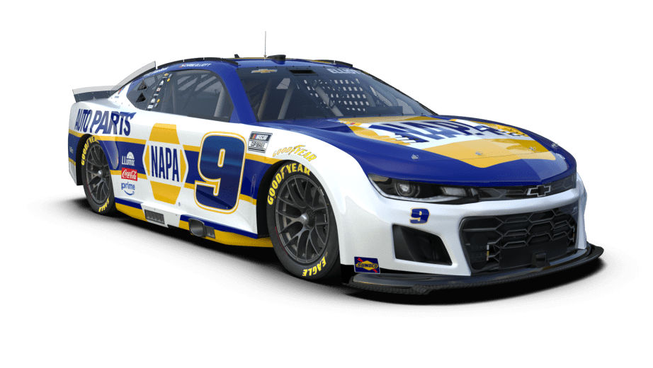 A view of Chase Elliott's No. 9 NAPA Auto Parts paint scheme for the 2026 NASCAR Cup Series season.
