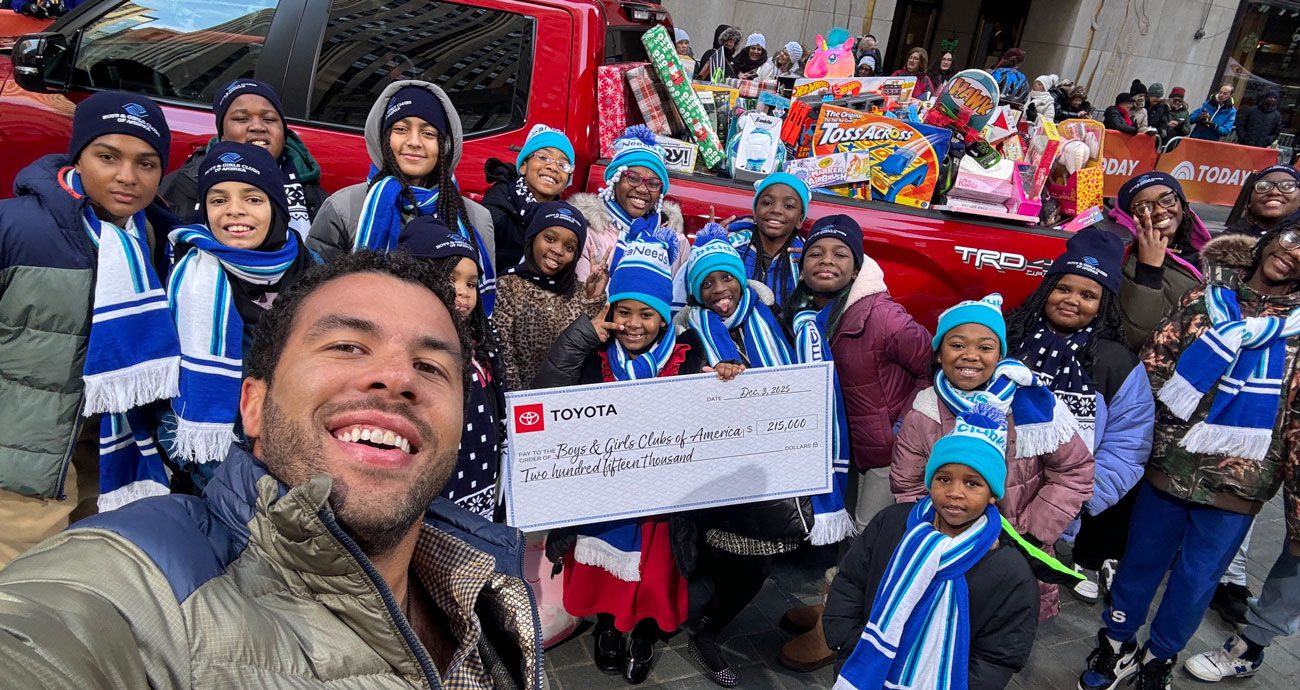  Click to read Bubba Wallace, Toyota surprise Boys & Girls Club with holiday donations on 'Today'
