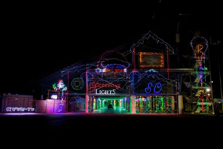 Holiday lights at Las Vegas.