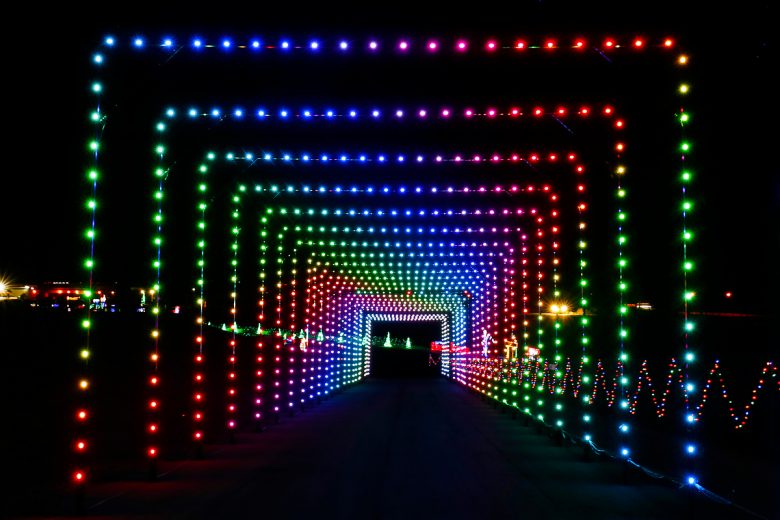 Holiday lights at Las Vegas.