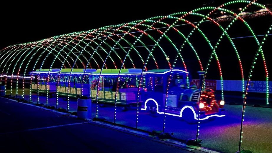 Holiday lights at Michigan.