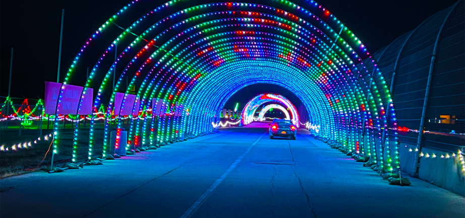 Holiday lights at Michigan.