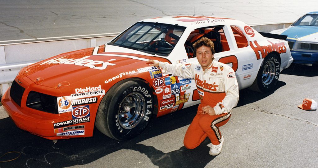 Alan Kulwicki prepares for his second career NASCAR Cup start, the Delaware 500 at Dover Downs International Speedway. Kulwicki drove this Hardee