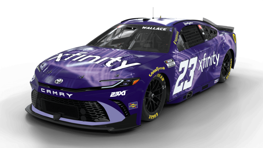 A view of the No. 23 Xfinity Toyota that Bubba Wallace will drive in 2026.