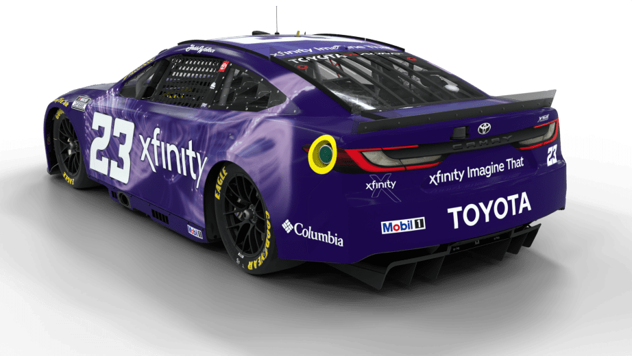 A view of the No. 23 Xfinity Toyota that Bubba Wallace will drive in 2026.