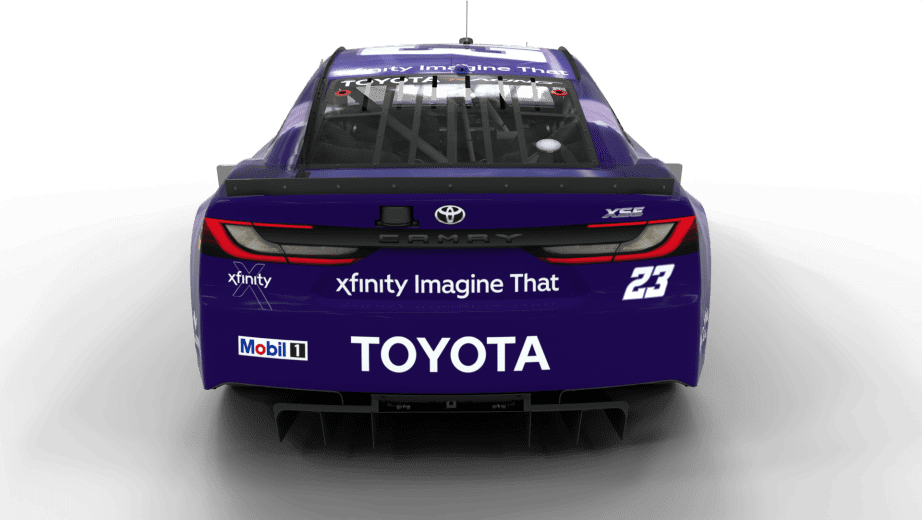 A view of the No. 23 Xfinity Toyota that Bubba Wallace will drive in 2026.