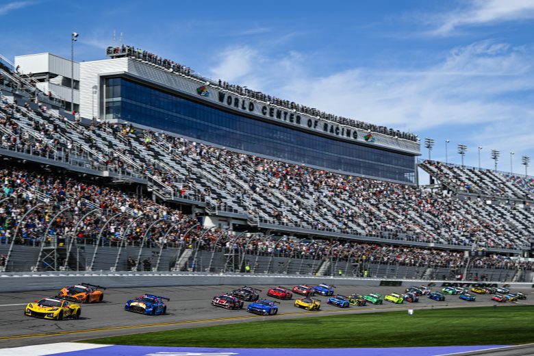 A general view of racing at Daytona.