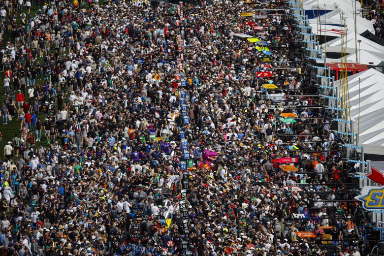 A general view of the crowd at Daytona.