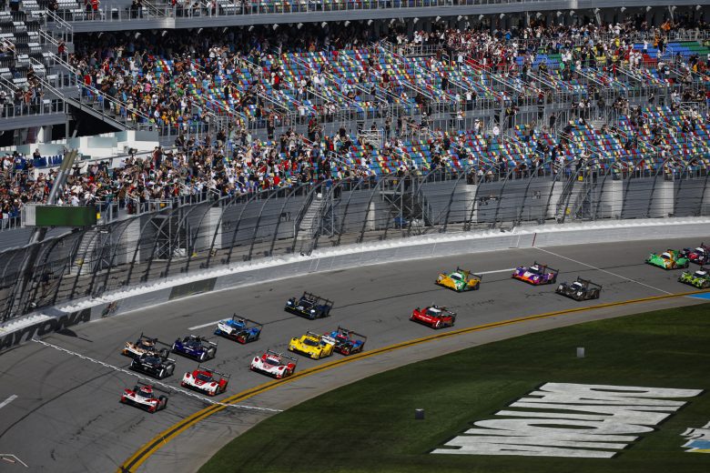 A general view of racing at Daytona.