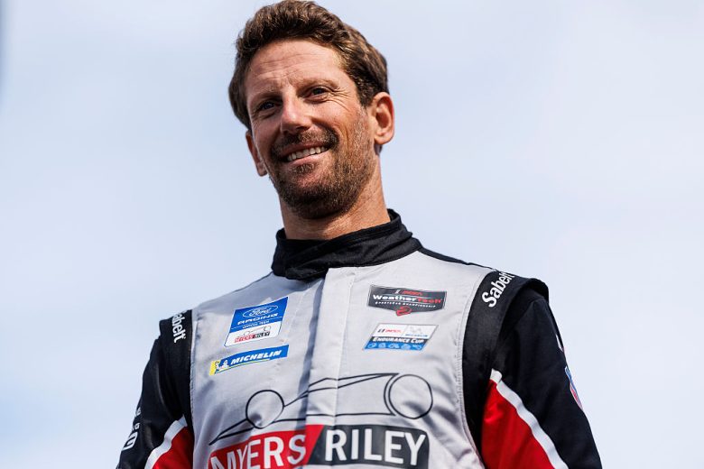 Romain Grosjean looks on at Daytona.