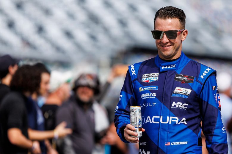 AJ Allmendinger looks on at Daytona.