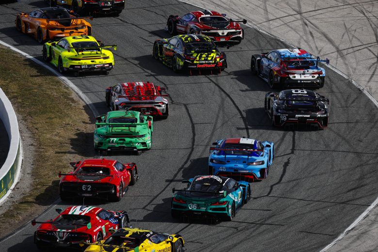 A general view of racing at Daytona.