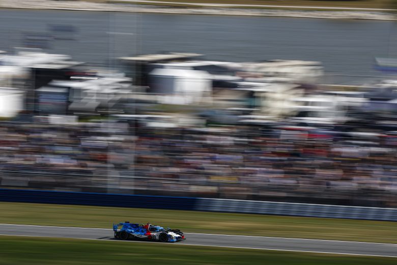 The No. 24 BMW drives at Daytona.