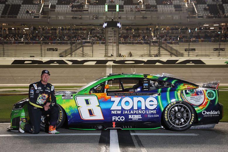 Kyle Busch smiles at Daytona.