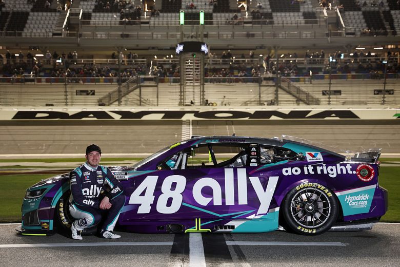 Alex Bowman smiles at Daytona.