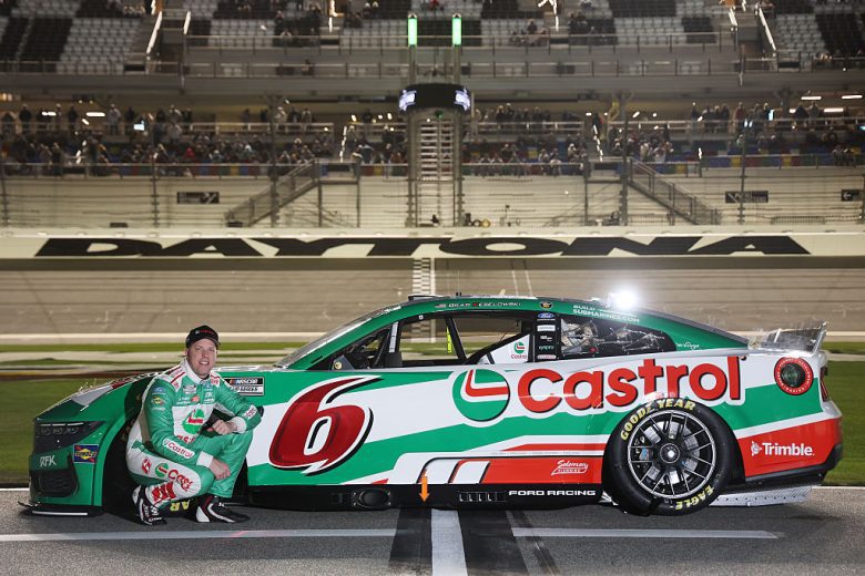 Brad Keselowski smiles at Daytona.