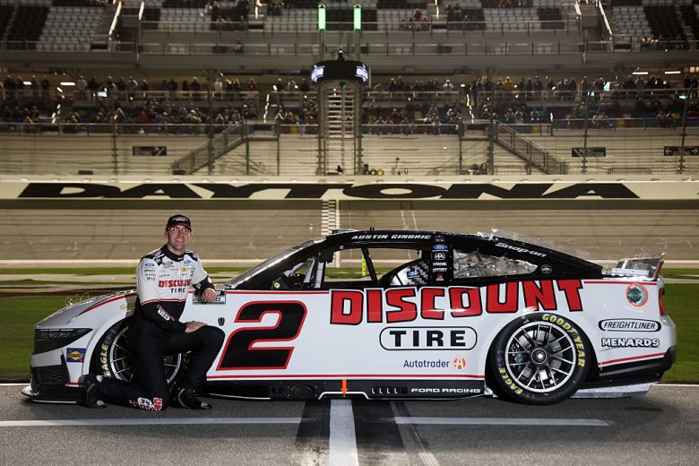 Austin Cindric smiles at Daytona.