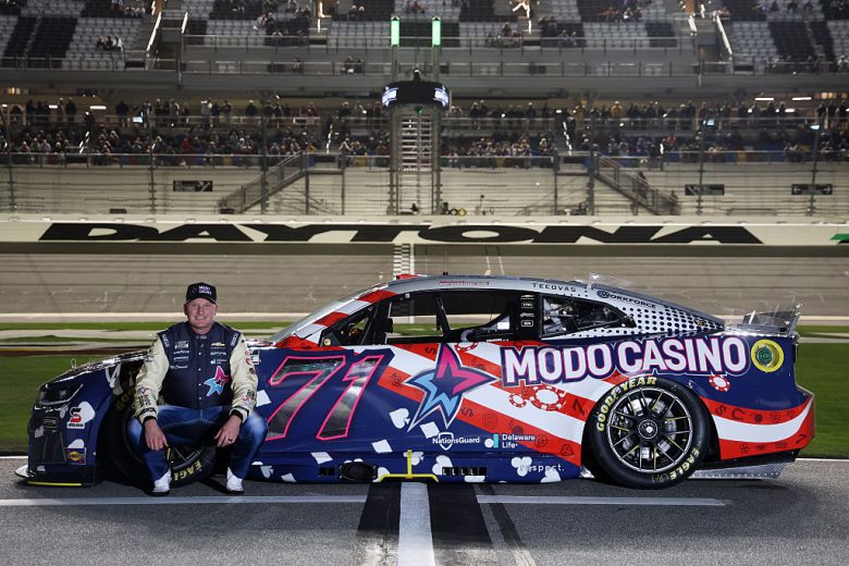 Michael McDowell smiles at Daytona.